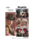 Simplicity Women's Costume Hats Sewing Pattern, 8361
