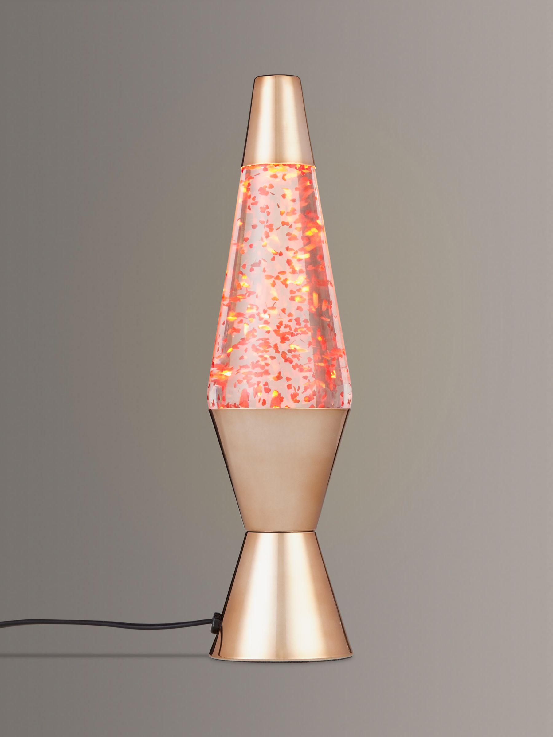 Photo of Lava® lamp table lamp rose gold / glitter