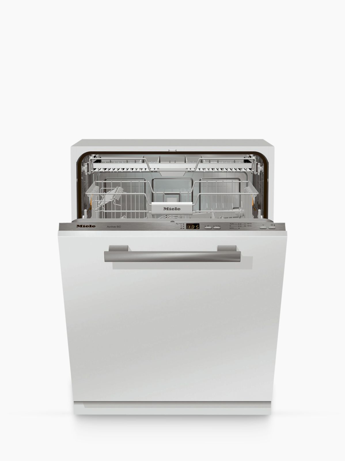 Miele G4263SCVI Fully Integrated Dishwasher, White/Stainless Steel