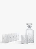 John Lewis & Partners Sirius Crystal Glass Whisky Decanter and Tumblers Set, 7 Piece, Clear