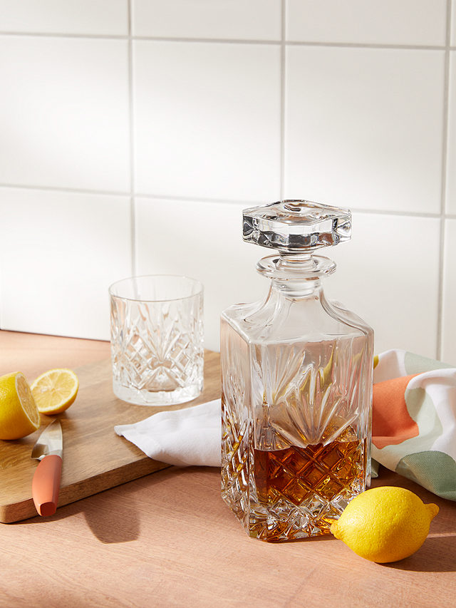 John Lewis Sirius Crystal Glass Whisky Decanter and Tumblers Set