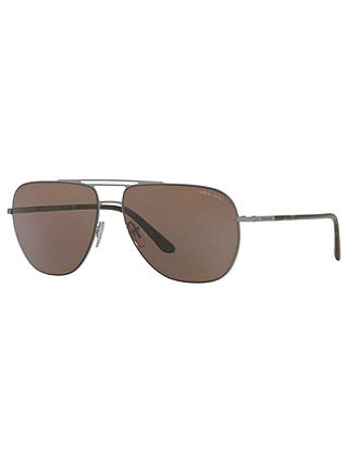 Giorgio Armani AR6060 Square Sunglasses, Grey/Brown