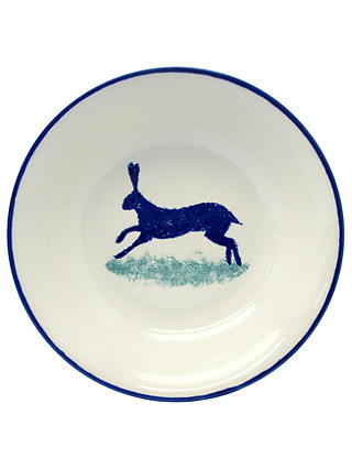 Hinchcliffe & Barber Dorset Delft Hare Cereal Bowl, White/Blue, Dia.17.5cm