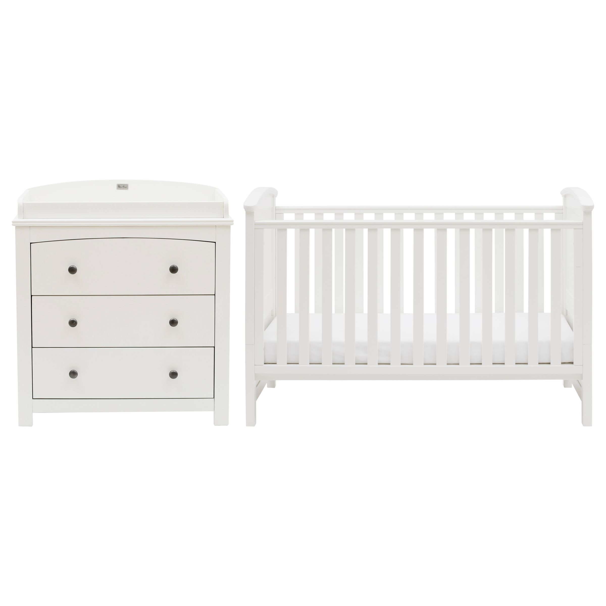 Silver Cross Ashby Style Dresser And Cotbed Set Soft Antique White At John Lewis Partners