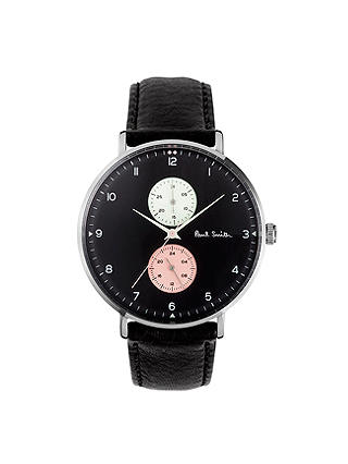 Paul Smith Men's Track Leather Strap Watch