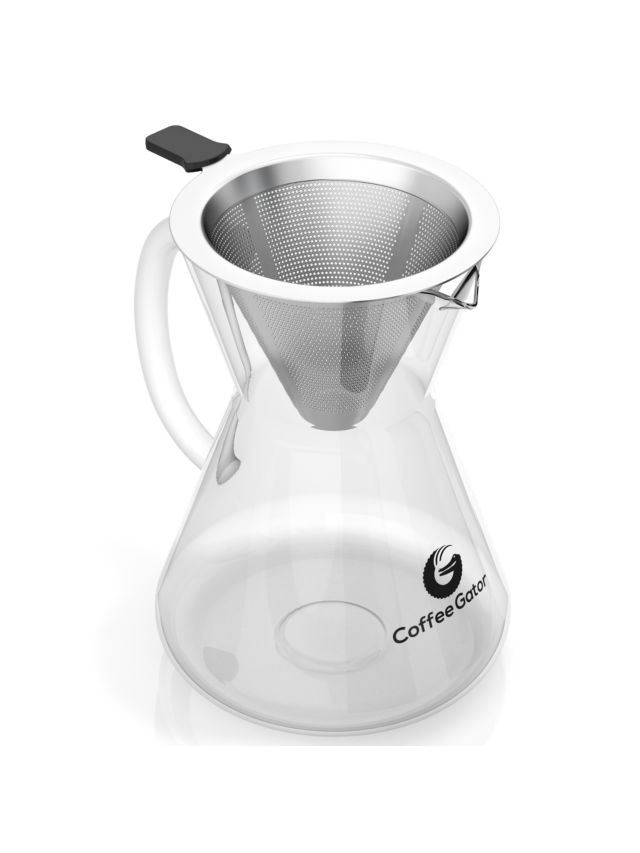 Coffee Gator Pour Over 3 Cup Coffee Maker, 400ml