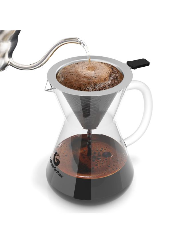Coffee Gator Pour Over 3 Cup Coffee Maker, 400ml