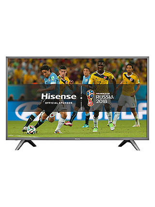 Hisense H43N5700 LED HDR 4K Ultra HD Smart TV, 43" with Freeview Play, Dark Grey