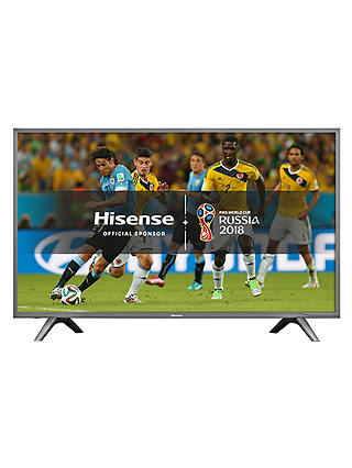 Hisense H49N5700 LED HDR 4K Ultra HD Smart TV, 49" with Freeview HD, Dark Grey
