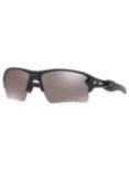 Oakley OO9188 Men's Flak 2.0 XL Prizm™ Polarised Rectangular Sunglasses, Matte Black/Mirror Beige