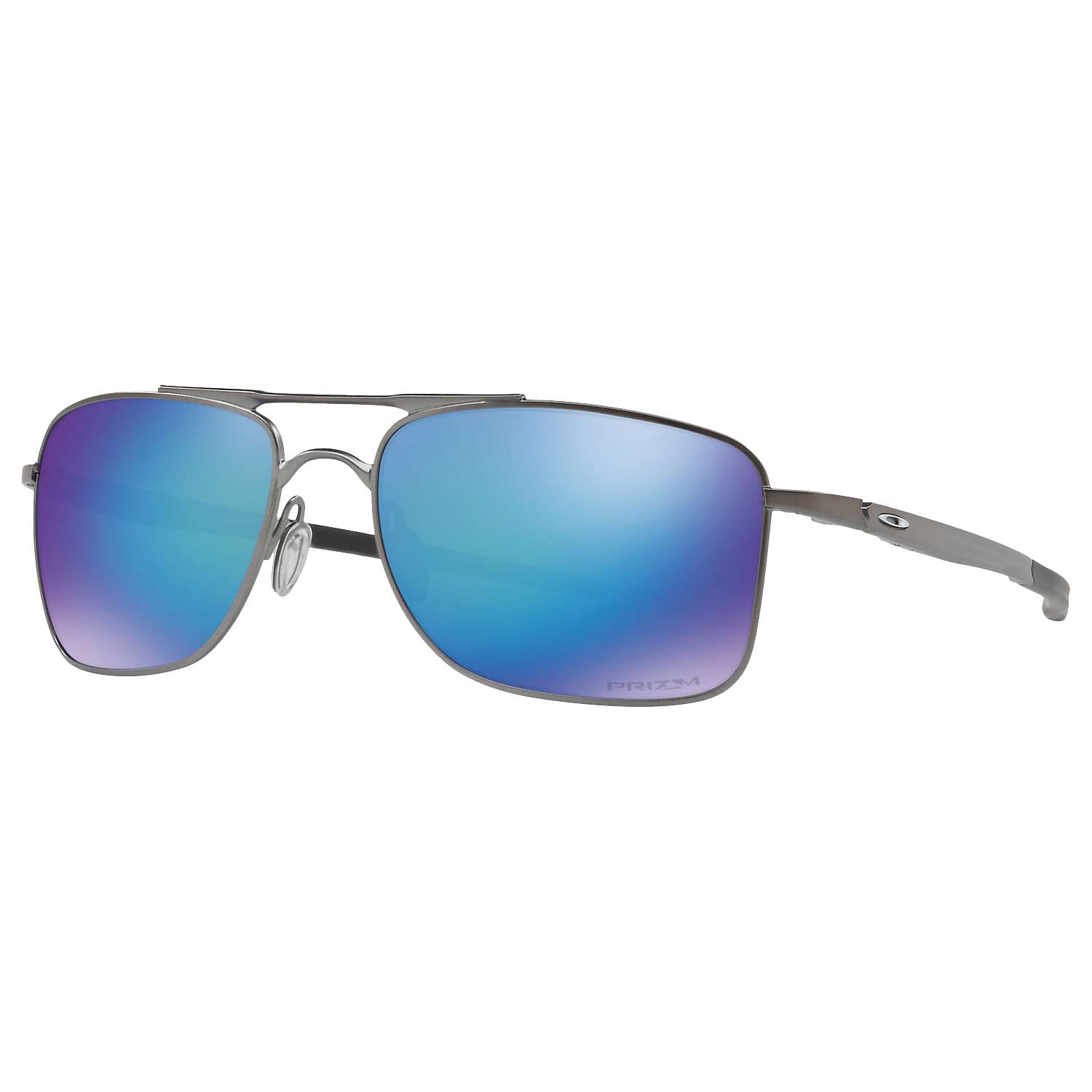 Buy Oakley OO4124 Gauge Prizm Polarised Rectangular Sunglasses Online at johnlewis.com