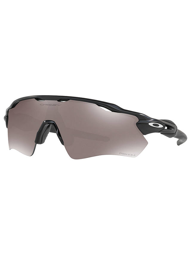 Oakley OO9208 Men's Radar EV Path Prizm Polarised Wrap Sunglasses, Matte Black/Mirror Beige