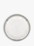 John Lewis Hammered Stainless Steel Round Tray, Silver, Dia.36cm