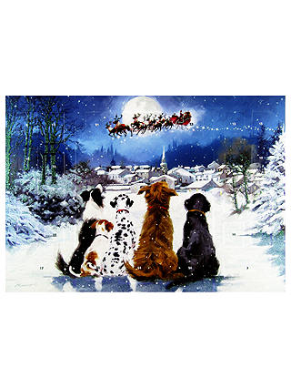 Woodmansterne Dogs and Santa Christmas Medium Advent Calendar