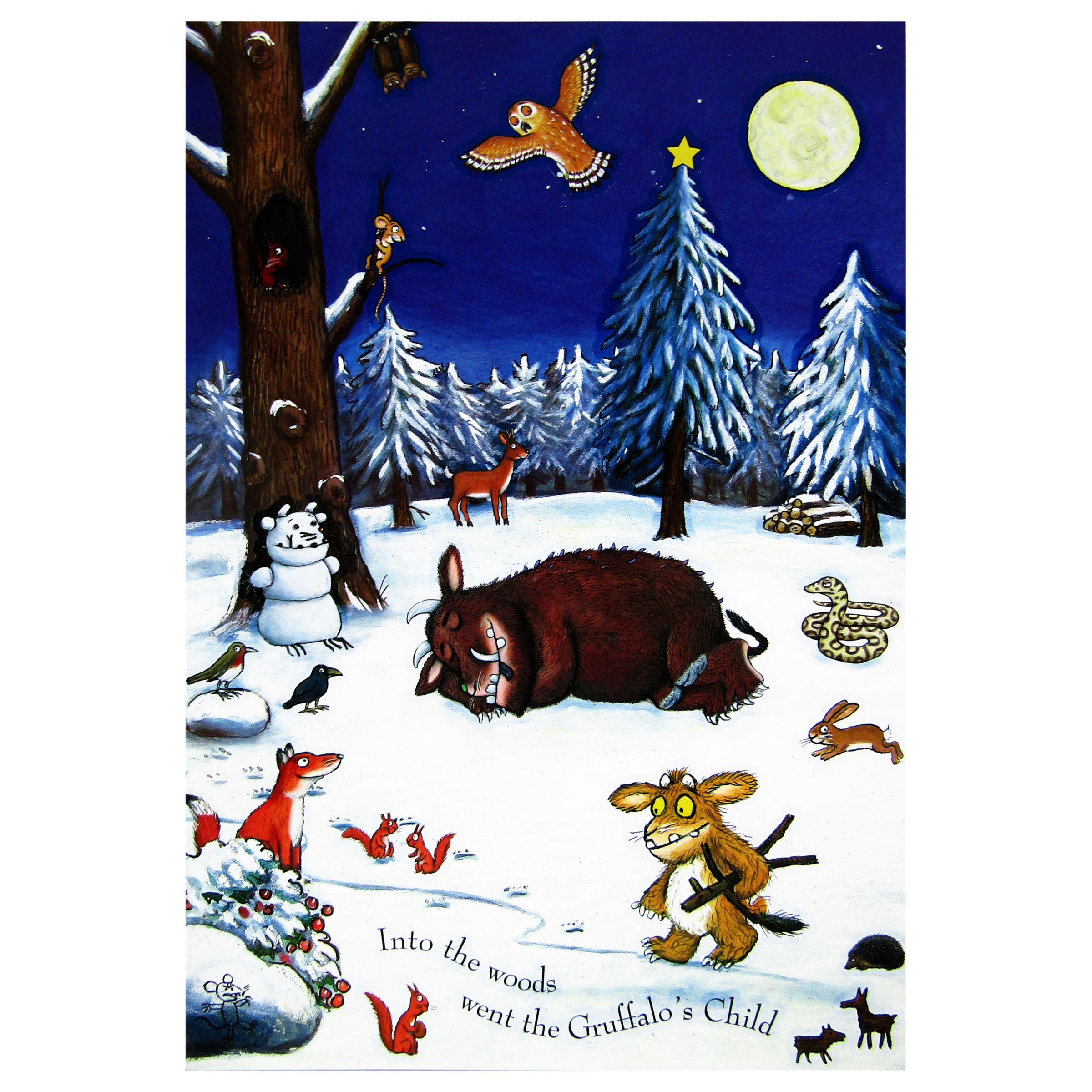 Woodmansterne Gruffalo's Child Christmas Medium Sticker 