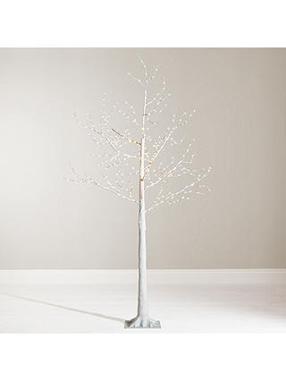 John Lewis Pre-Lit Birch Twig Tree, White, 4ft
