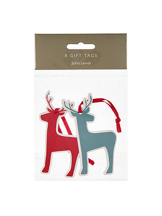 John Lewis & Partners Reindeers Gift Tags, Pack of 8