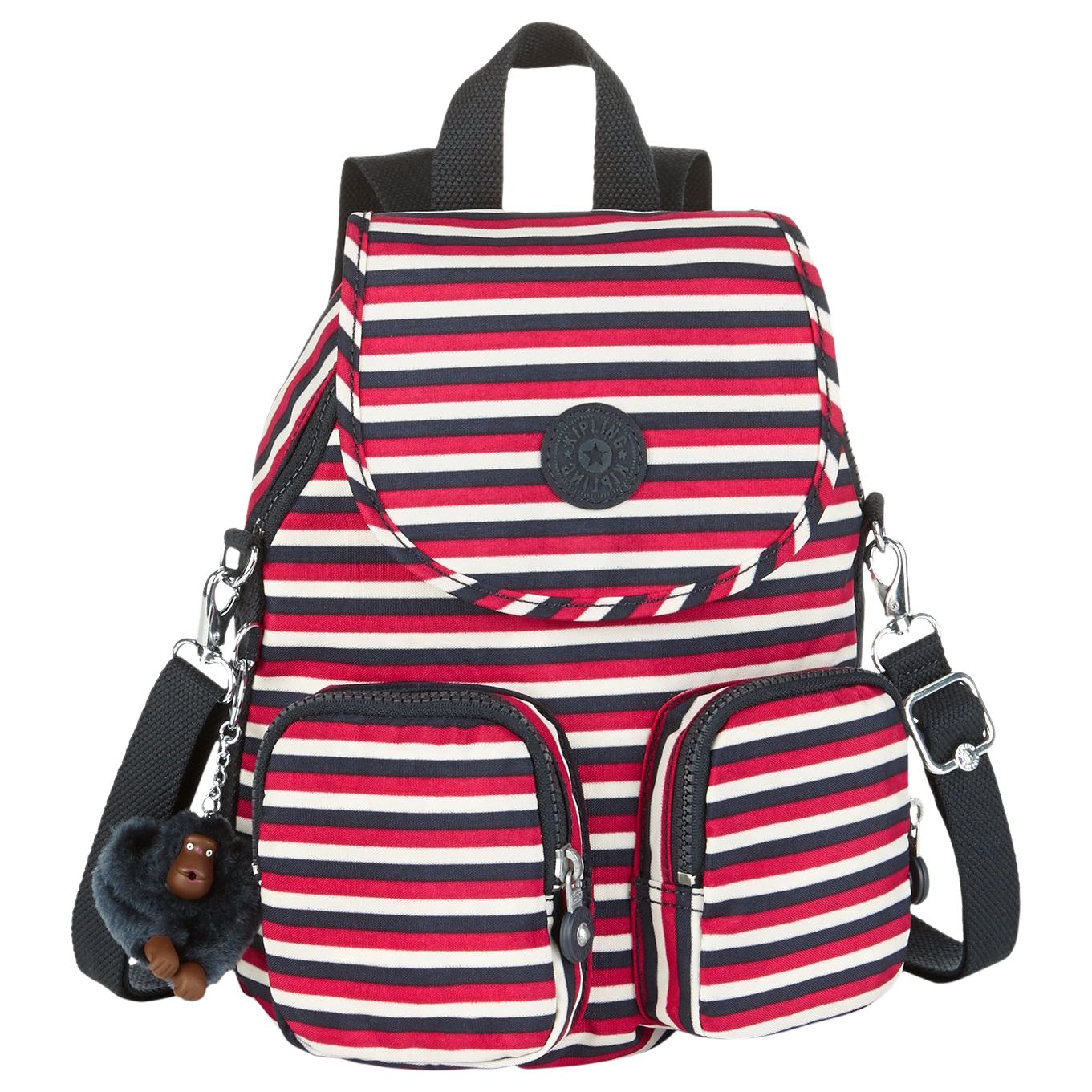 kipling striped backpack