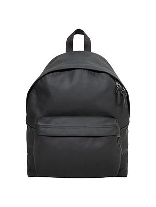 Eastpak Padded Pak'r Leather Backpack, Black Ink