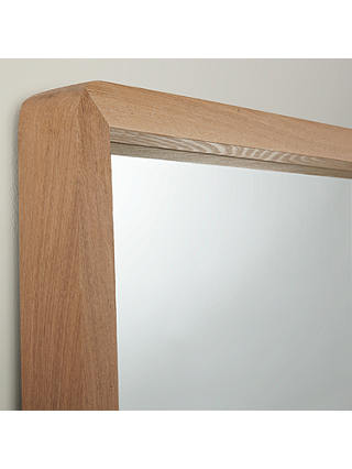 John Lewis & Partners Rounded Wood Mirror, 140 x 40cm, Oak