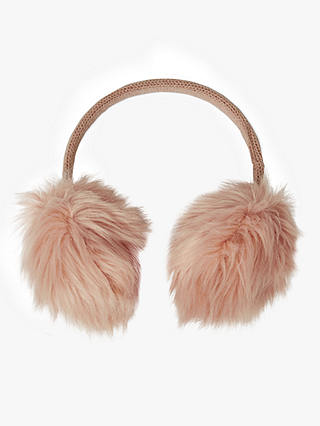 John Lewis & Partners Children's Faux Fur Ear Muffs, Pink