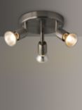 ANYDAY John Lewis & Partners Keely 3 Spotlight Ceiling Plate, Brushed Chrome