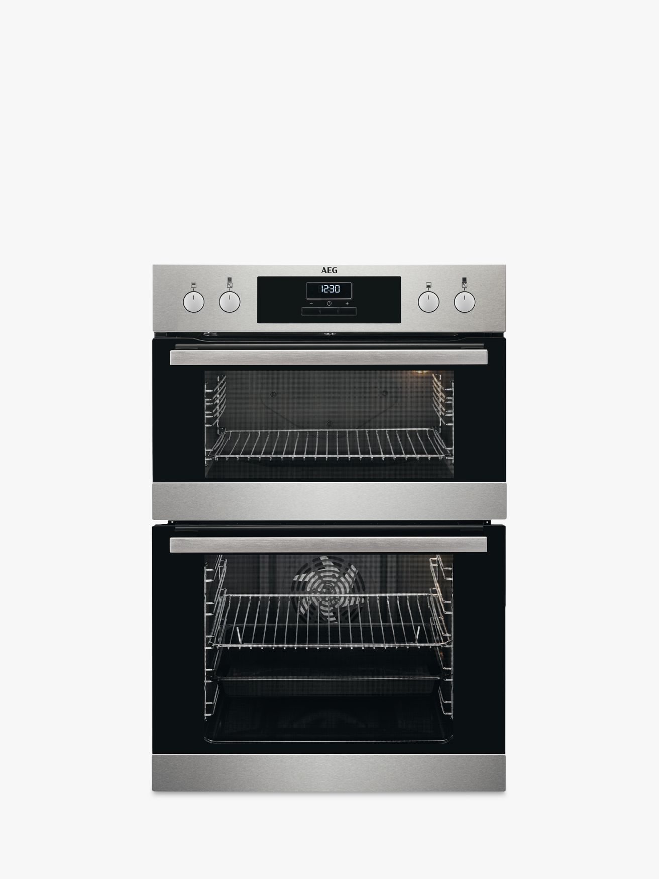 AEG DCB331010M Built In Electric Double Oven, Steel