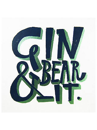 Urban Graphic Gin & Bear It Greeting Card