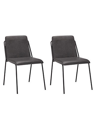 John Lewis & Partners Rimini Dining Chairs, Set of 2, Dark Grey
