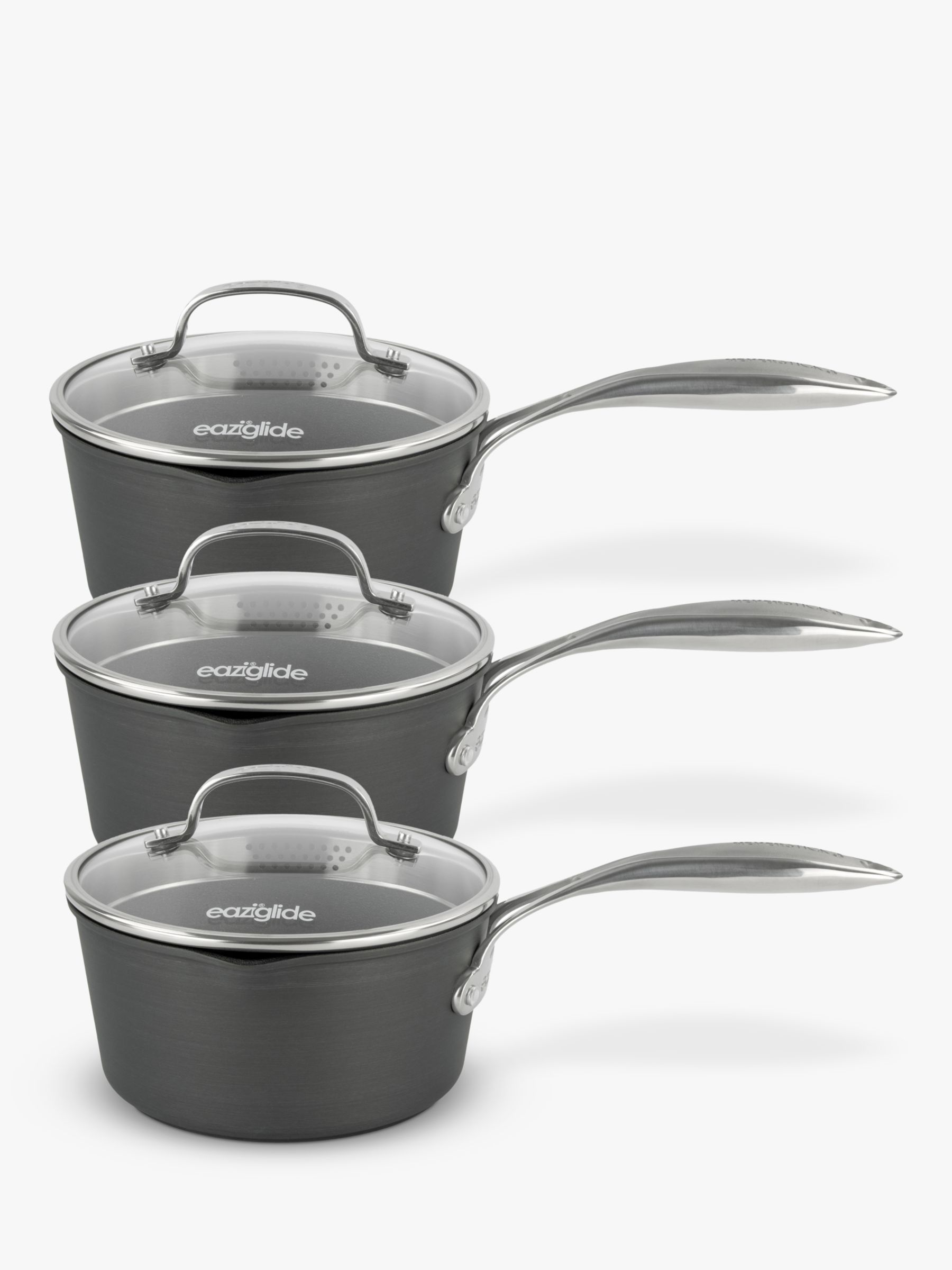 Neverstick+ 3 Piece Saucepan Set : Pots & Pans - Eaziglide