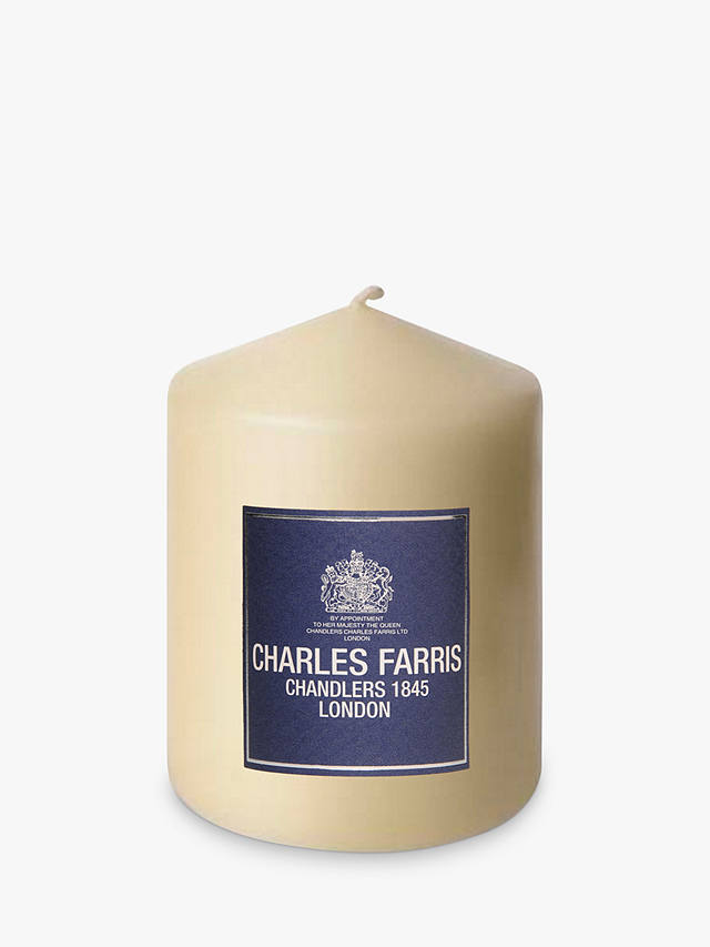 Charles Farris Altar Pillar Candle, H10cm, Ivory