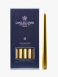 Charles Farris Tapered Dinner Candles, Pack of 12, Gold