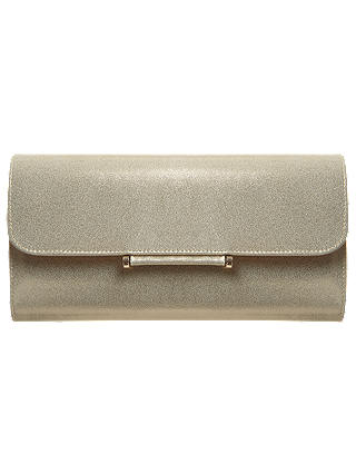 Phase Eight Lotty Leather Clutch Bag, Champagne