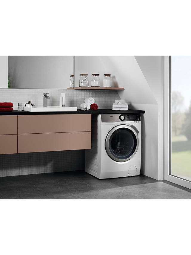Buy AEG 8000 L8WEC166R Freestanding Washer Dryer, 10kg/6kg Load, 1600rpm Spin, White Online at johnlewis.com
