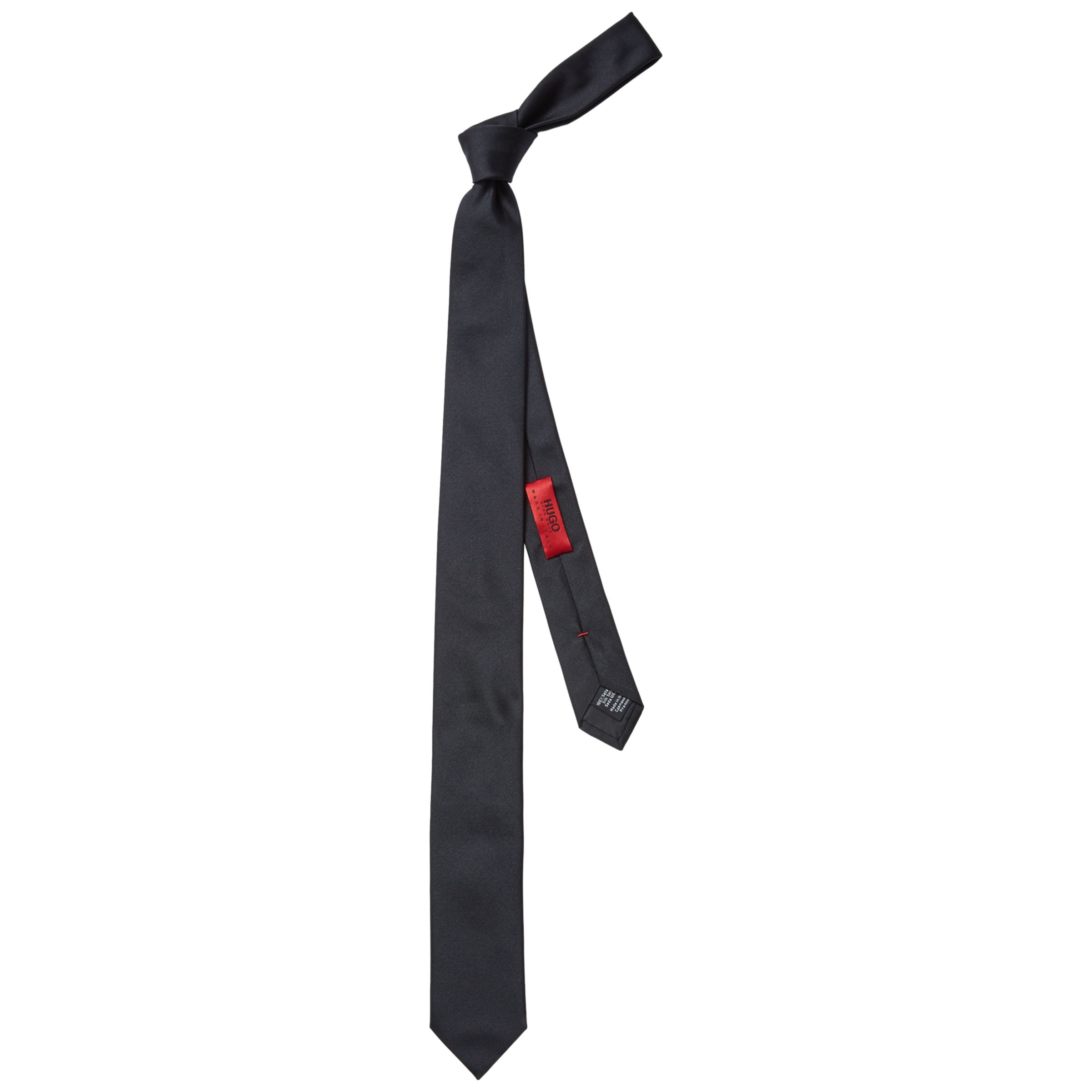 HUGO Twill Silk Tie, Black