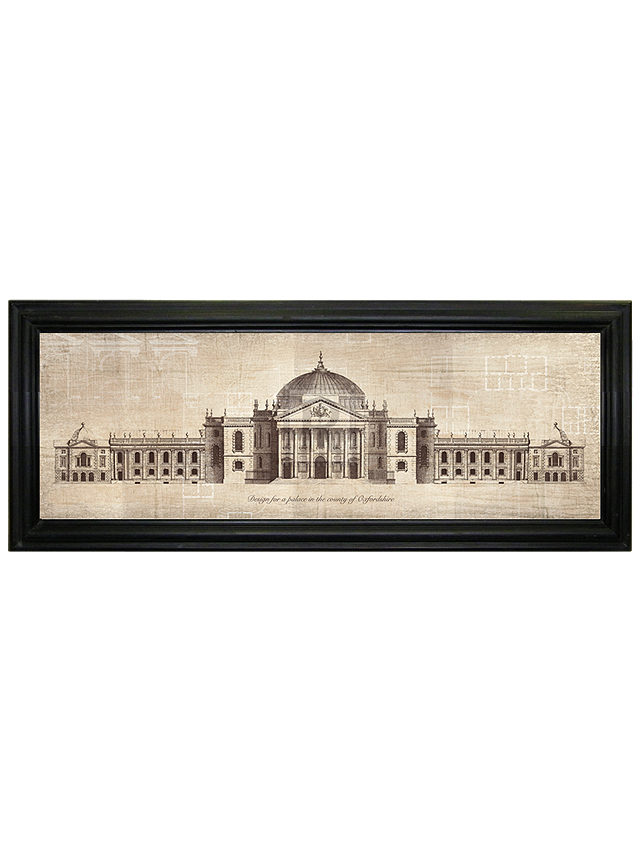 Palace In Oxfordshire - Framed Print, 103 x 42cm