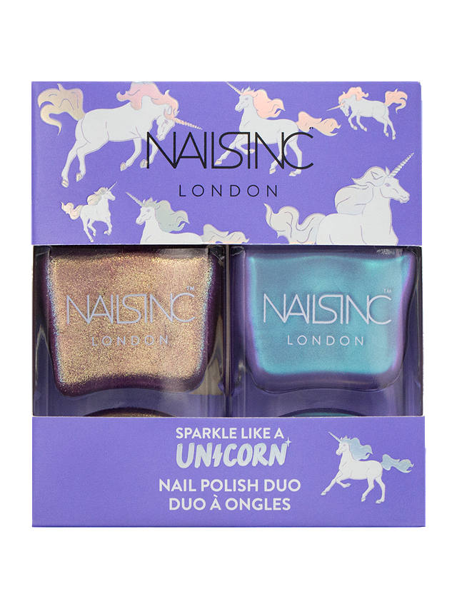 Nails Inc Sparkle Like a Unicorn Nail Polish Duo Kit, 2 x 14ml 1