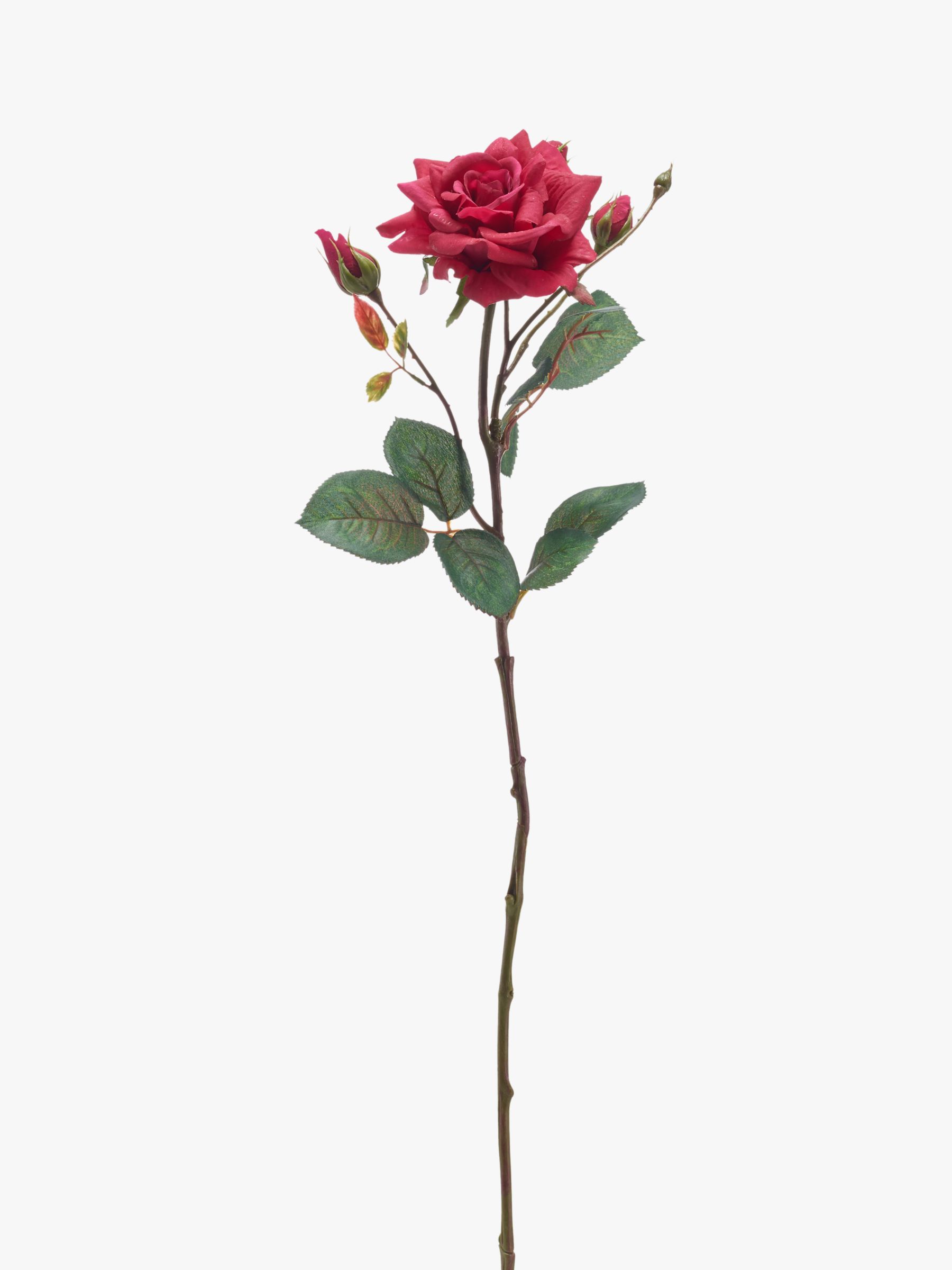 Peony Artificial Single Stem Rose, Red | Bluewater | £8.00