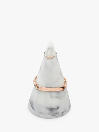 Stackers Marble Effect Large Jewellery Storage Cone, White