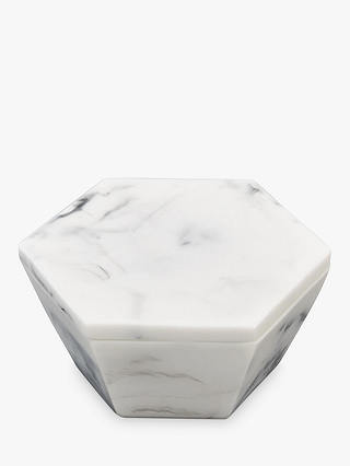 Stackers Marble Effect Geometric Trinket Jewellery Box, White