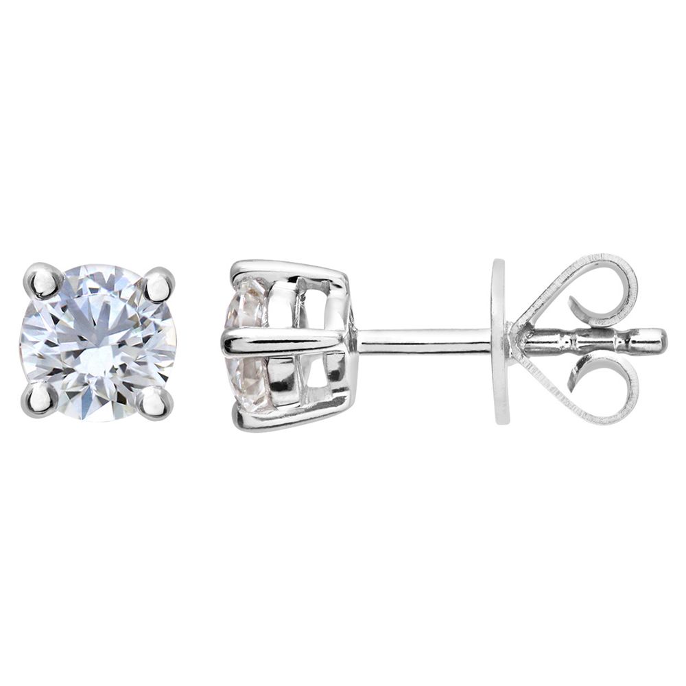 Buy Mogul 18ct White Gold Brilliant Cut Diamond Solitaire Stud Earrings and Pendant Necklace Jewellery Set, 1.00ct Online at johnlewis.com