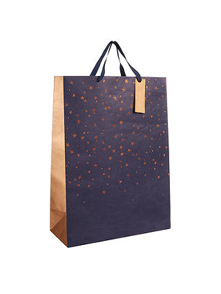 John Lewis & Partners Copper Stars Gift Bag