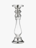 John Lewis & Partners Glass And Aluminium Pillar Candle Holder, 30cm