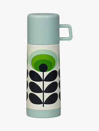 Orla Kiely 70s Oval Flower Flask, Green/Multi, 350ml