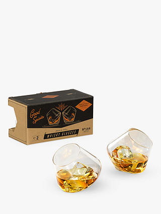 Gentlemen's Hardware Rocking Whiskey Glasses, Set of 2