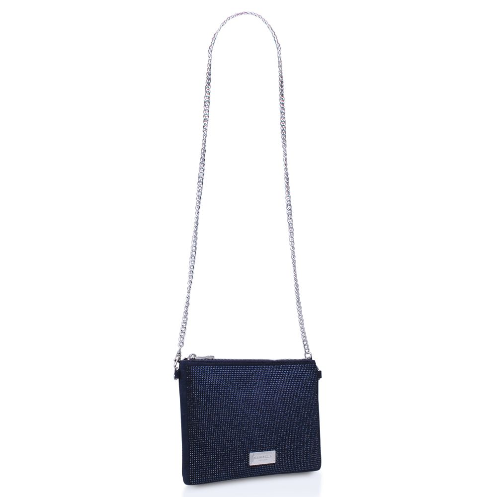 carvela navy clutch bag