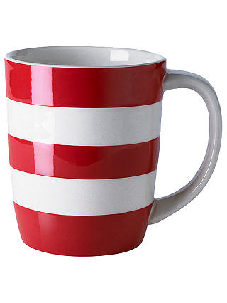 Cornishware Mug, Red/White, 340ml, Seconds
