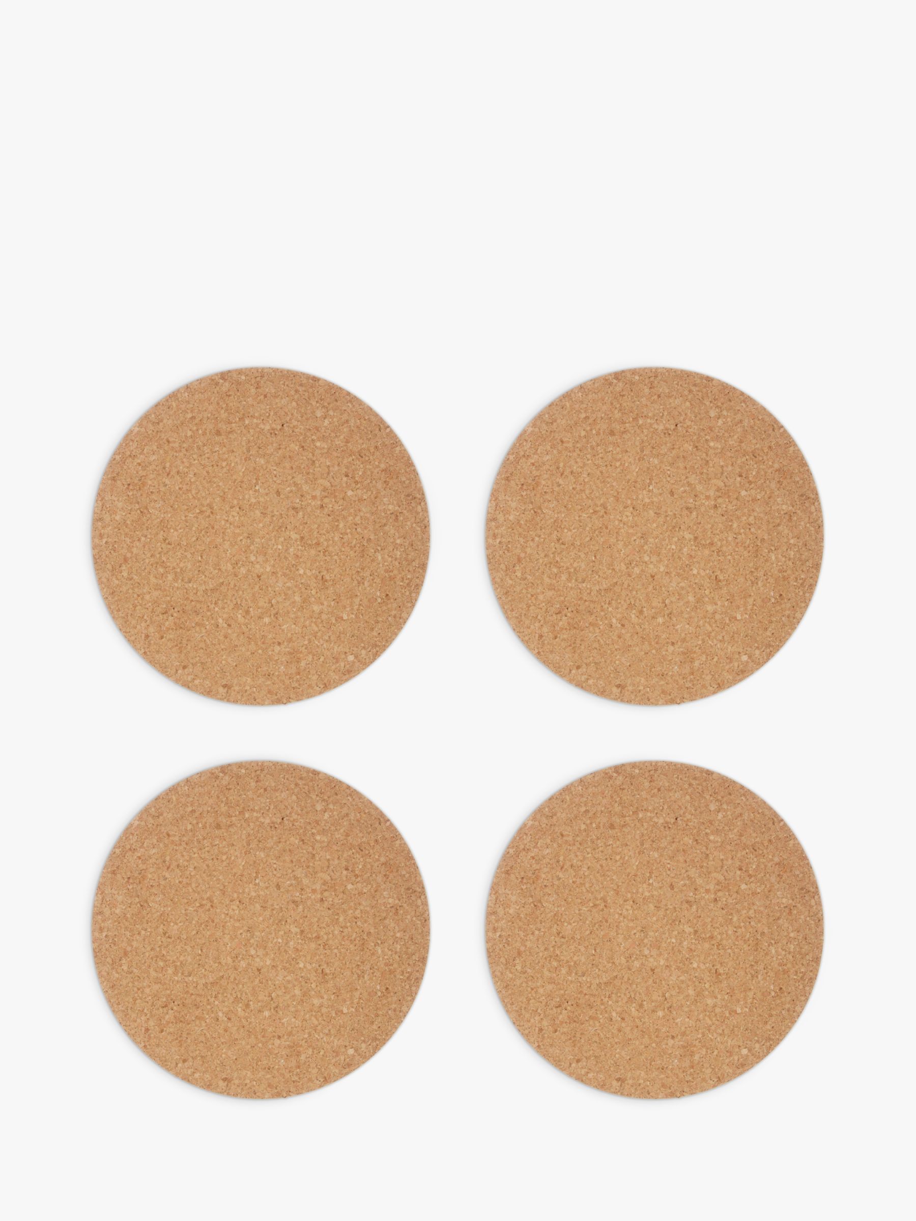 House by John Lewis Round Cork Placemats, Set of 4