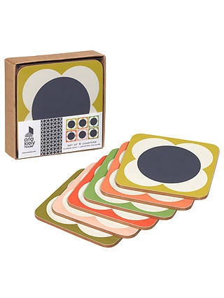 Orla Kiely Flower Spot Coaster, Set of 6, Multi