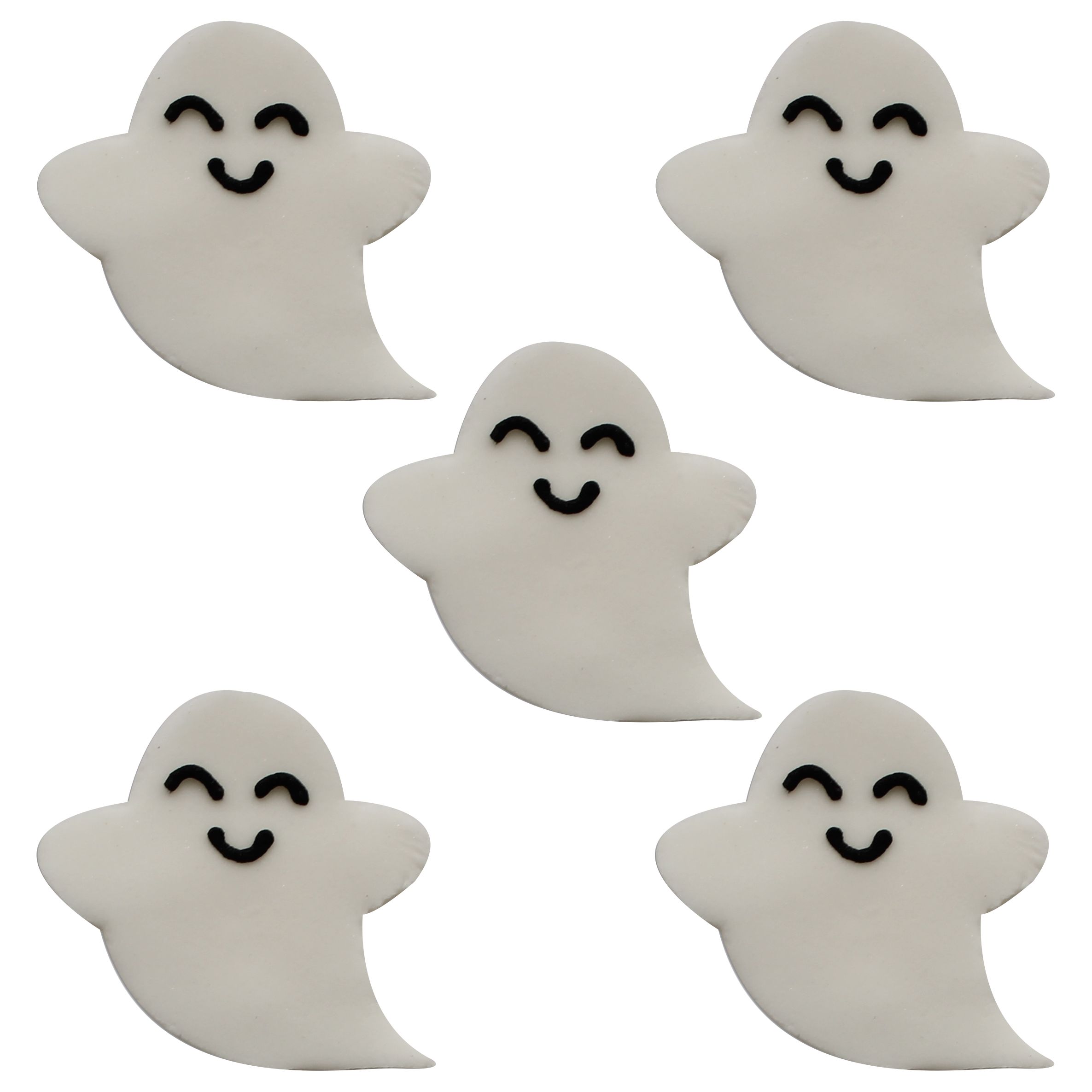 Creative Party Sugarcraft Halloween Ghost Cake Toppers, Pack of 5